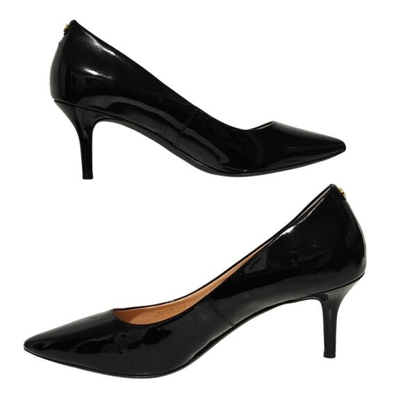 Cole Haan The Go To Park Pumps Heels Pointed Toe Faux Leather Black Womens 8.5B - Picture 2 of 6